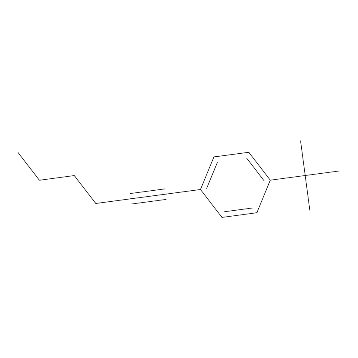 1-Tert-butyl-4-(hex-1-yn-1-yl)benzene molecular structure, CAS 1253189-48-8