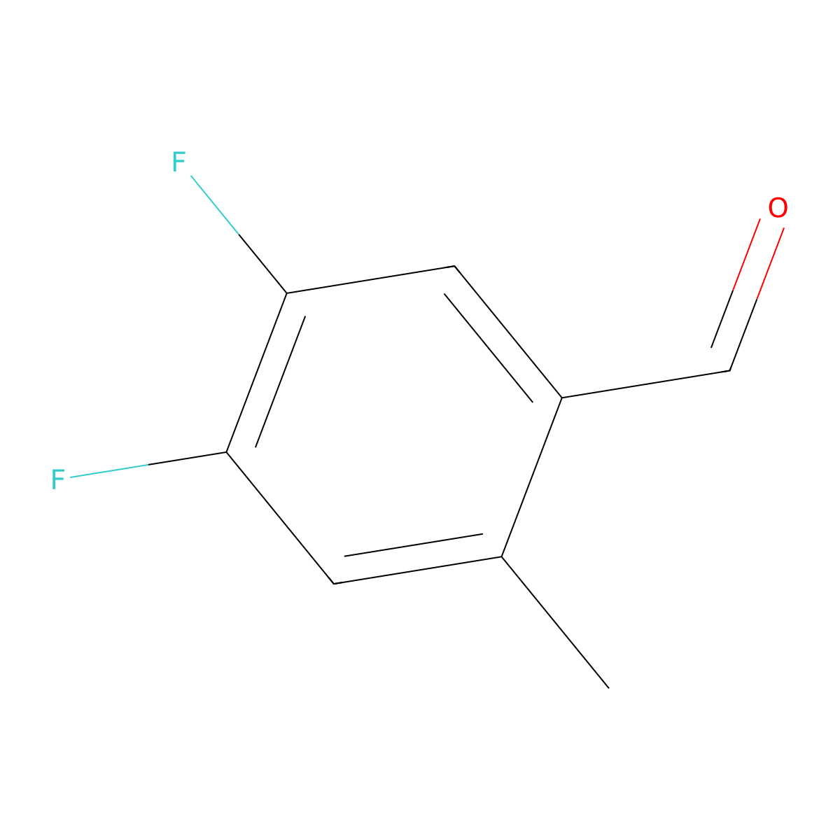 4,5-Difluoro-2-methylbenzaldehyde molecular structure, CAS 1253195-51-5