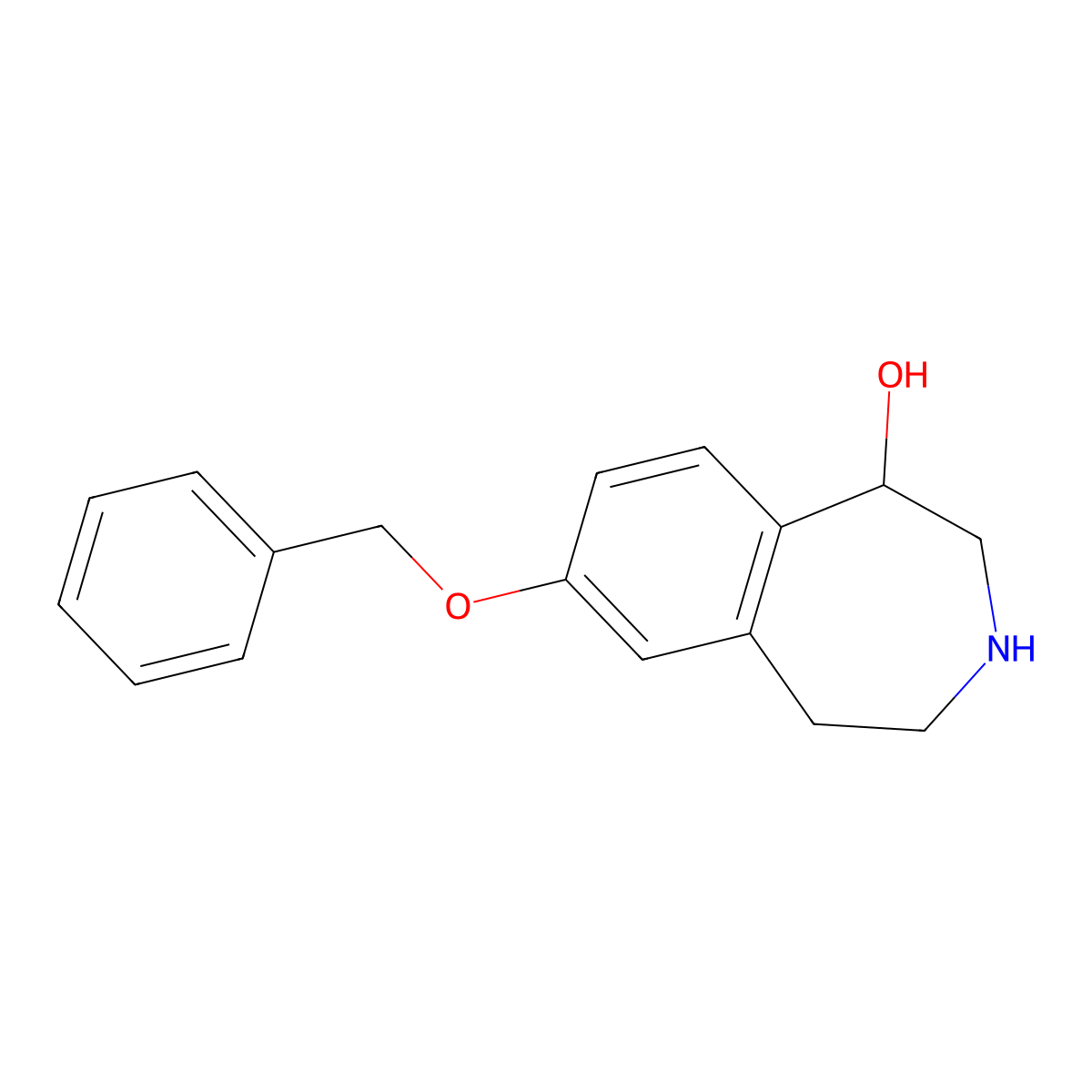 7-(Benzyloxy)-2,3,4,5-tetrahydro-1H-benzo[d]azepin-1-ol molecular structure, CAS 1253197-26-0