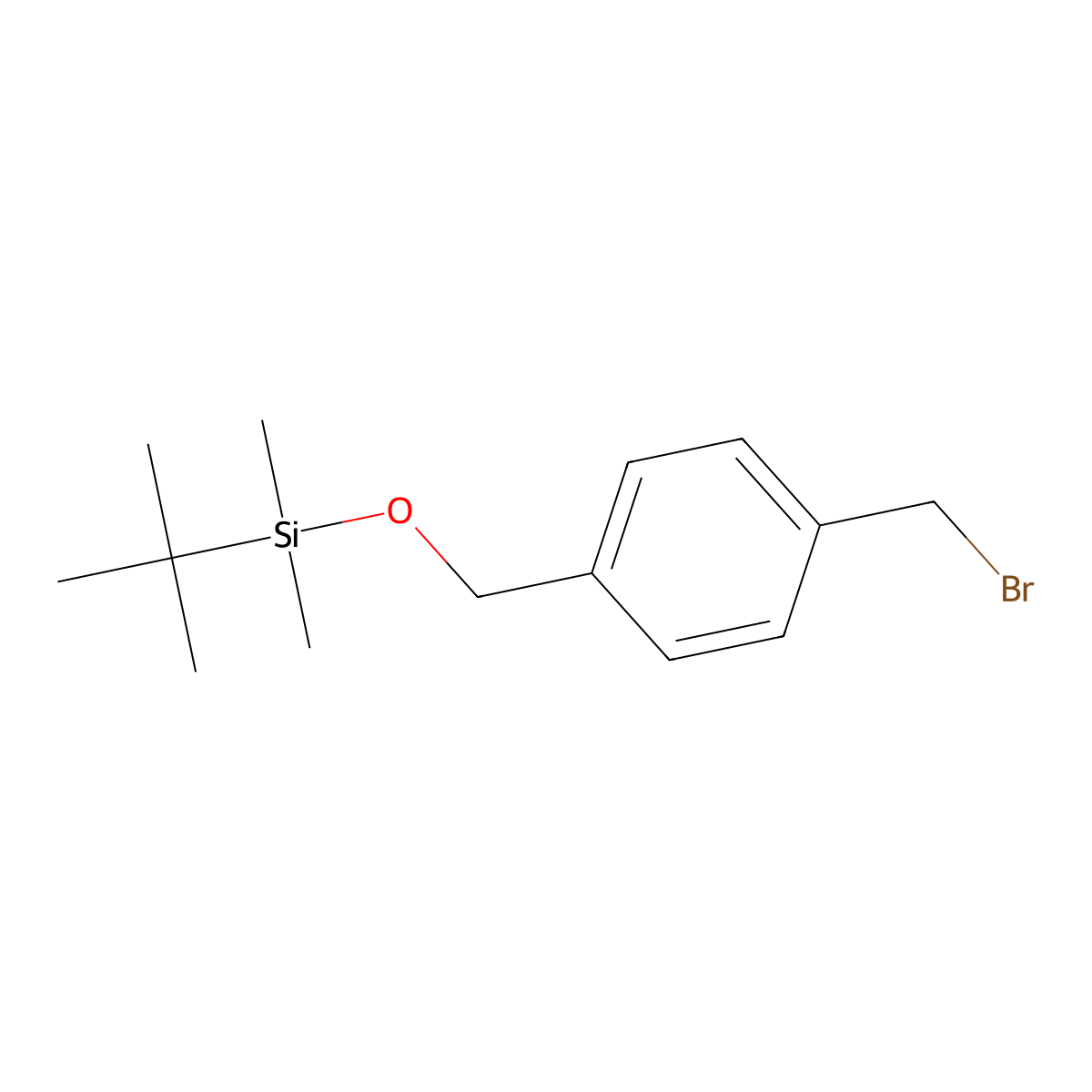 {[4-(Bromomethyl)phenyl]methoxy}(tert-butyl)dimethylsilane molecular structure, CAS 125320-20-9