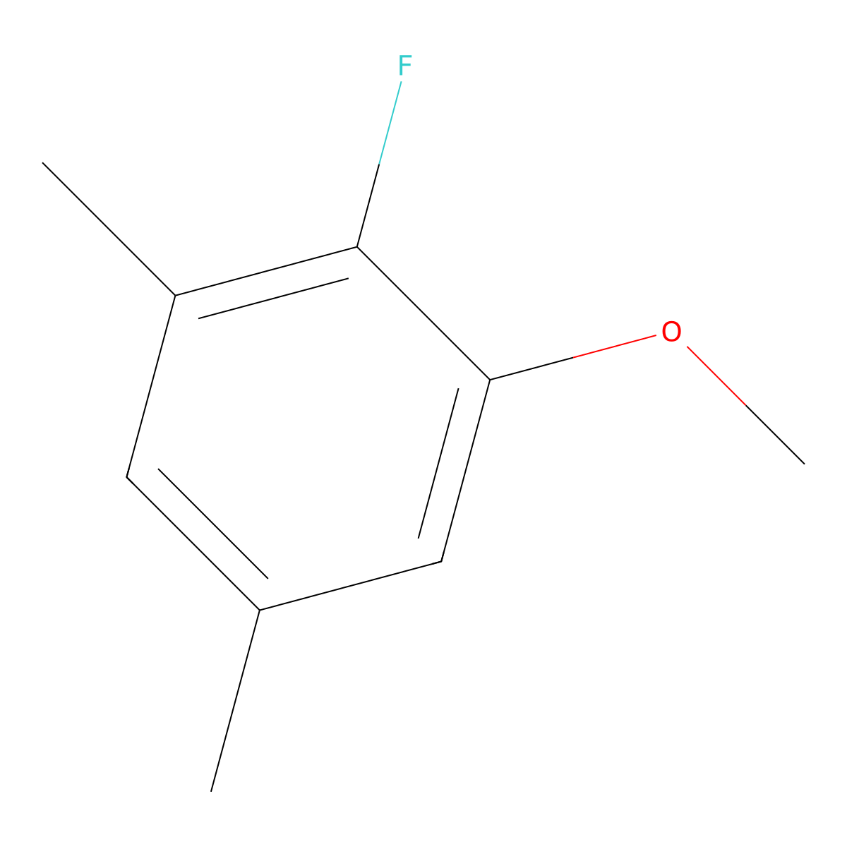 2-Fluoro-1-methoxy-3,5-dimethylbenzene molecular structure, CAS 1253214-37-7