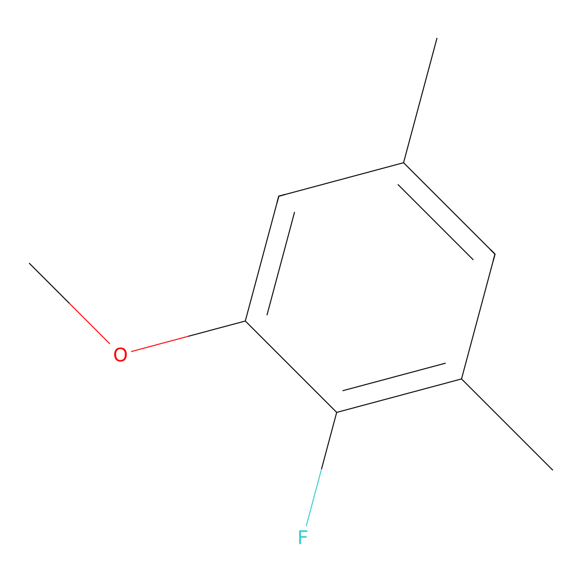 2-Fluoro-1-methoxy-3,5-dimethylbenzene molecular structure, CAS 1253214-37-7