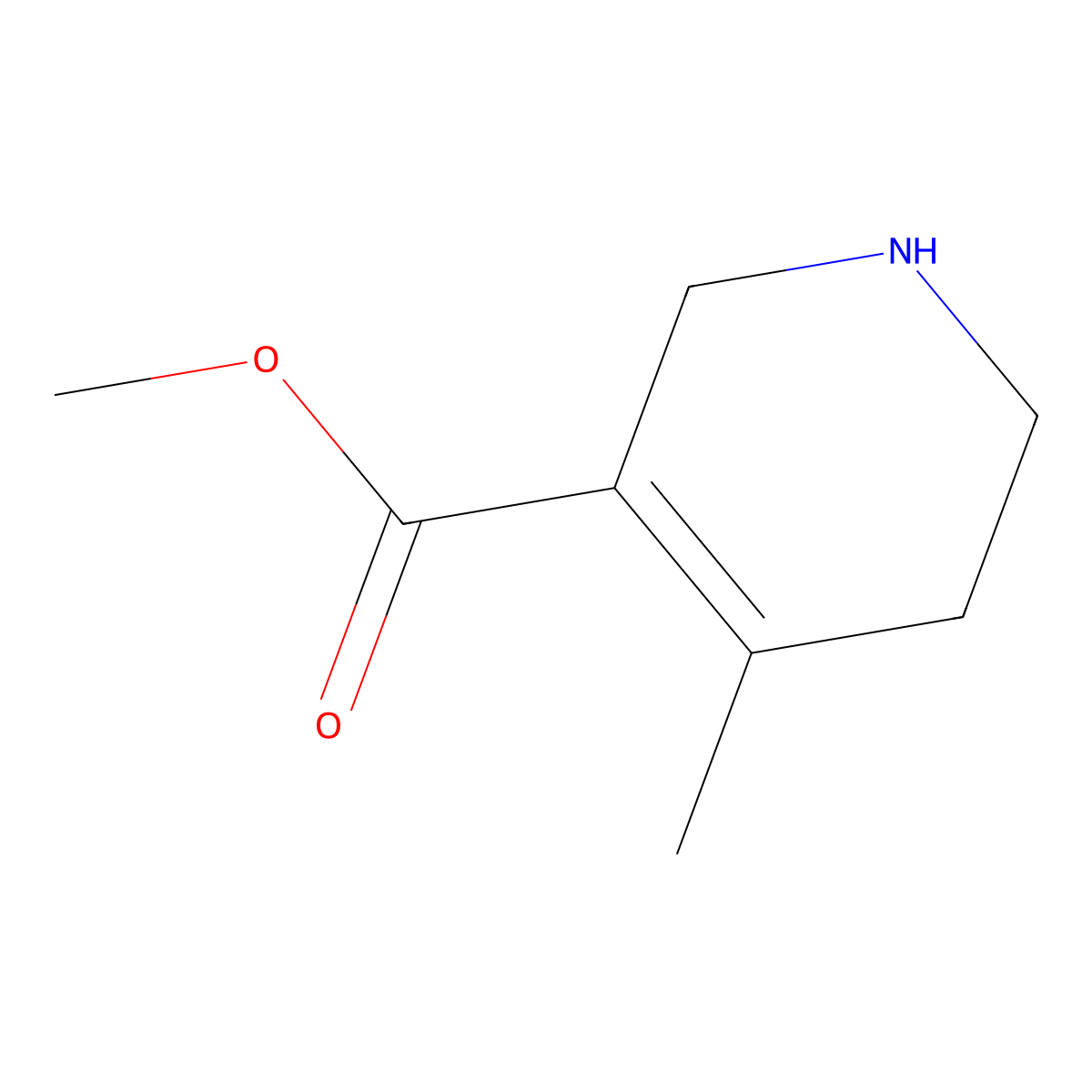 Methyl 4-methyl-1,2,5,6-tetrahydropyridine-3-carboxylate molecular structure, CAS 1253226-21-9
