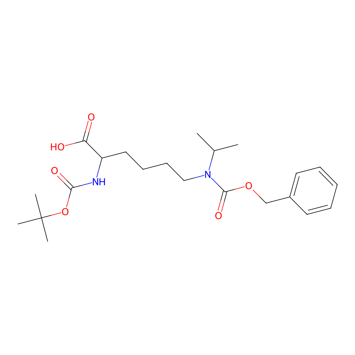 Boc-L-lys(ipr,Z)-OH molecular structure, CAS 125323-99-1