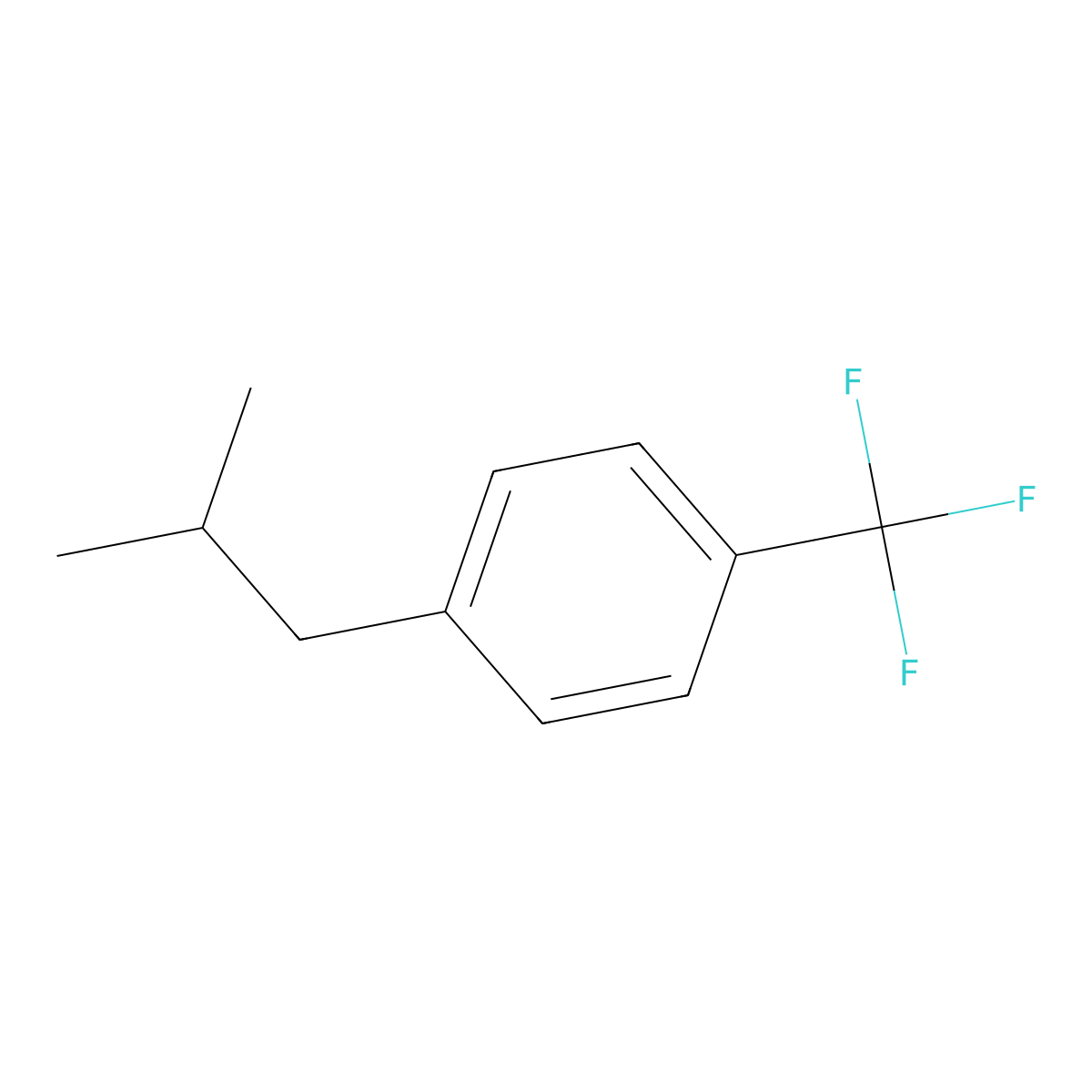 1-(2-Methylpropyl)-4-(trifluoromethyl)benzene molecular structure, CAS 125325-26-0