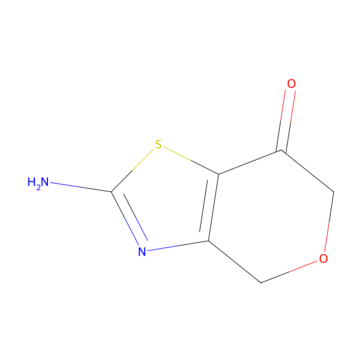 2-amino-4H,6H,7H-pyrano[3,4-d][1,3]thiazol-7-one molecular structure, CAS 1253281-38-7