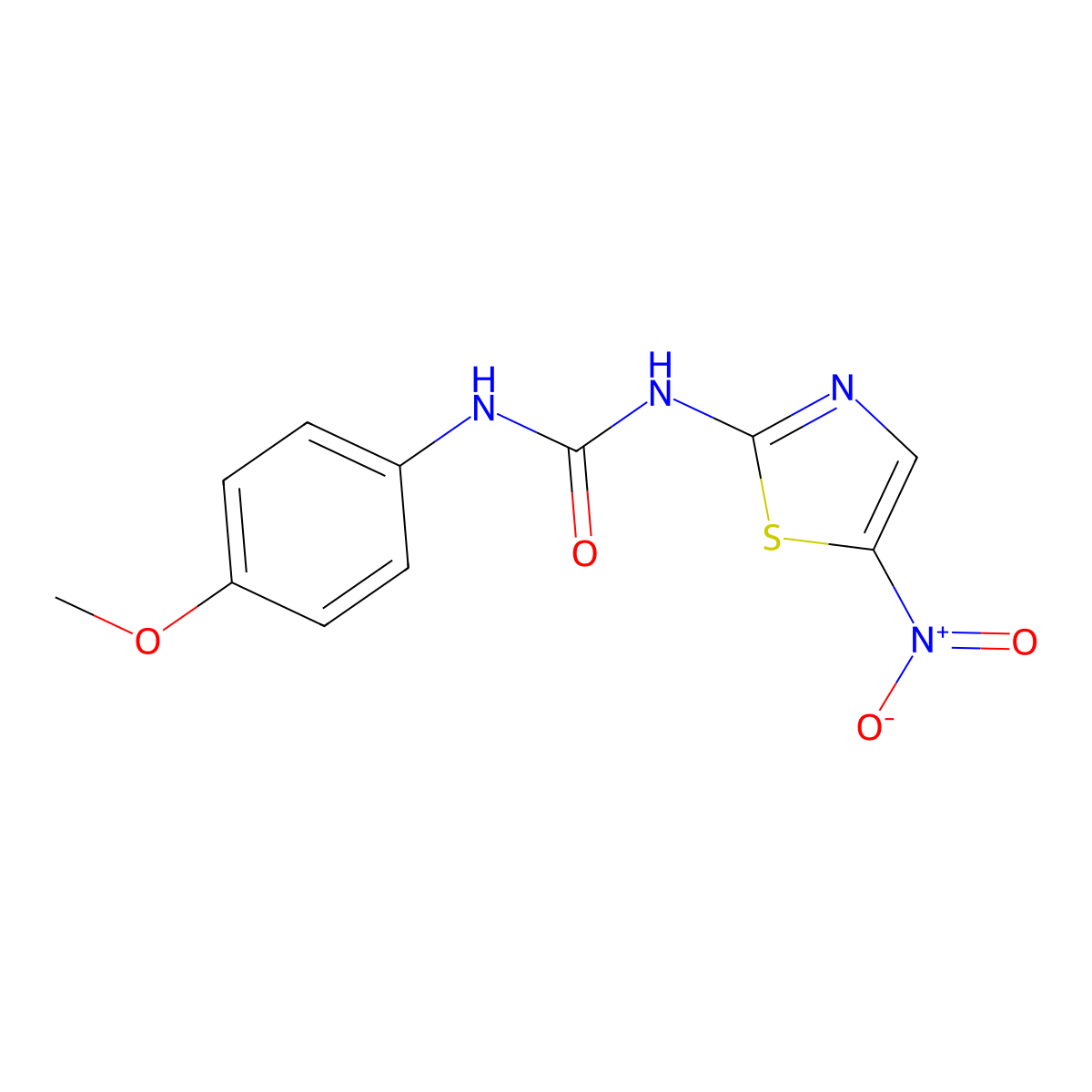 1-(4-Methoxy-phenyl)-3-(5-nitro-thiazol-2-yl)-urea molecular structure, CAS 1253288-71-9