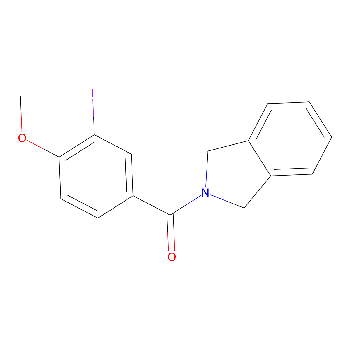 (3-Iodo-4-methoxyphenyl)(isoindolin-2-yl)methanone molecular structure, CAS 1253291-31-4