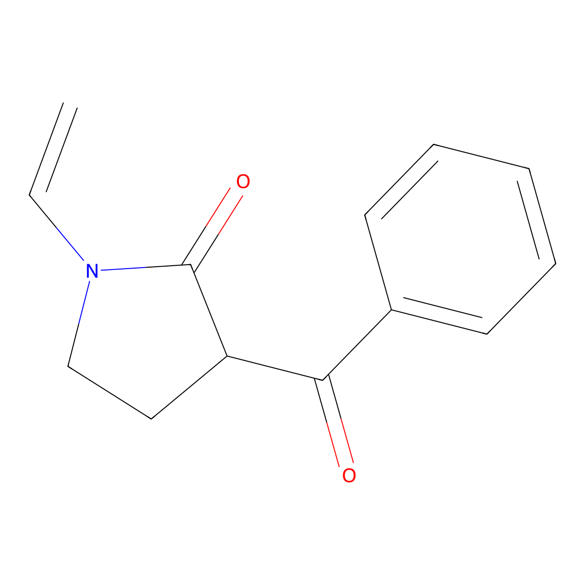 3-Benzoyl-N-vinylpyrrolidin-2-one molecular structure, CAS 125330-80-5
