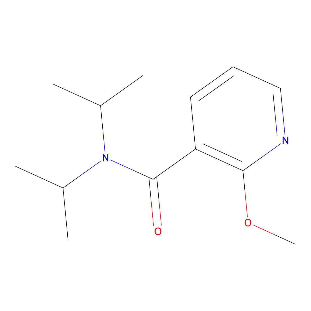 3-Pyridinecarboxamide, 2-methoxy-N,N-bis(1-methylethyl)- molecular structure, CAS 125335-74-2