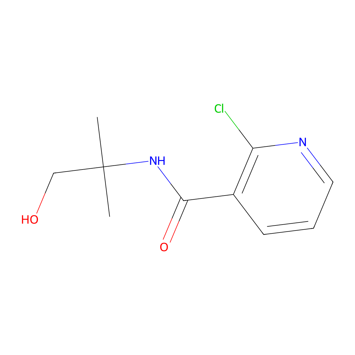 2-Chloro-N-(2-hydroxy-1,1-dimethylethyl)-nicotinamide molecular structure, CAS 125335-75-3