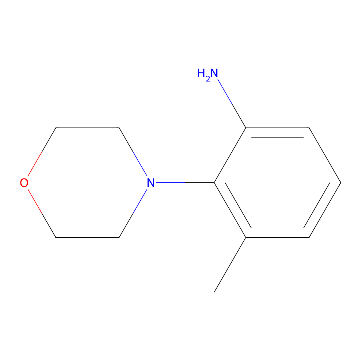 3-Methyl-2-(morpholin-4-yl)aniline molecular structure, CAS 1253380-74-3