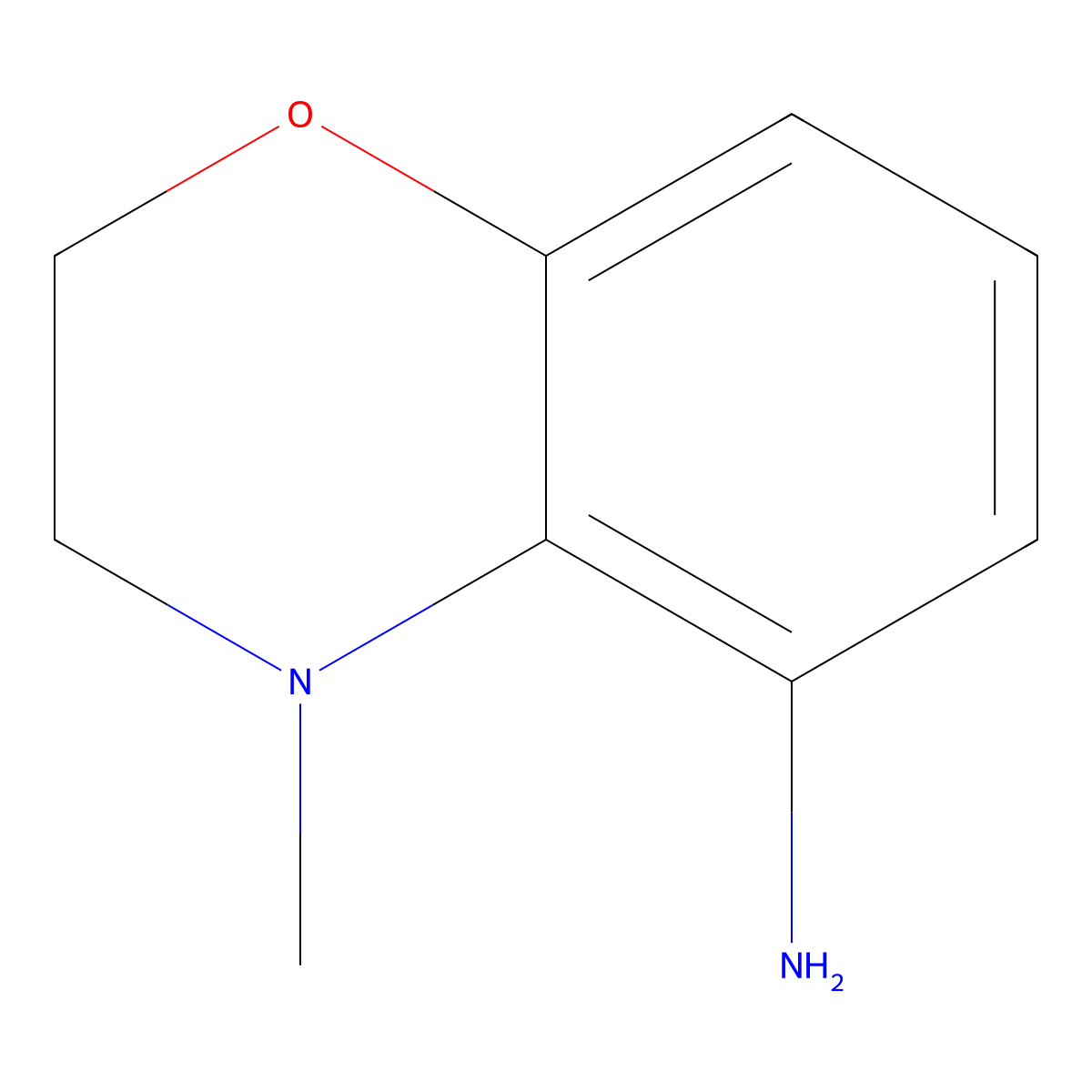 4-methyl-3,4-dihydro-2H-1,4-benzoxazin-5-amine molecular structure, CAS 1253380-84-5
