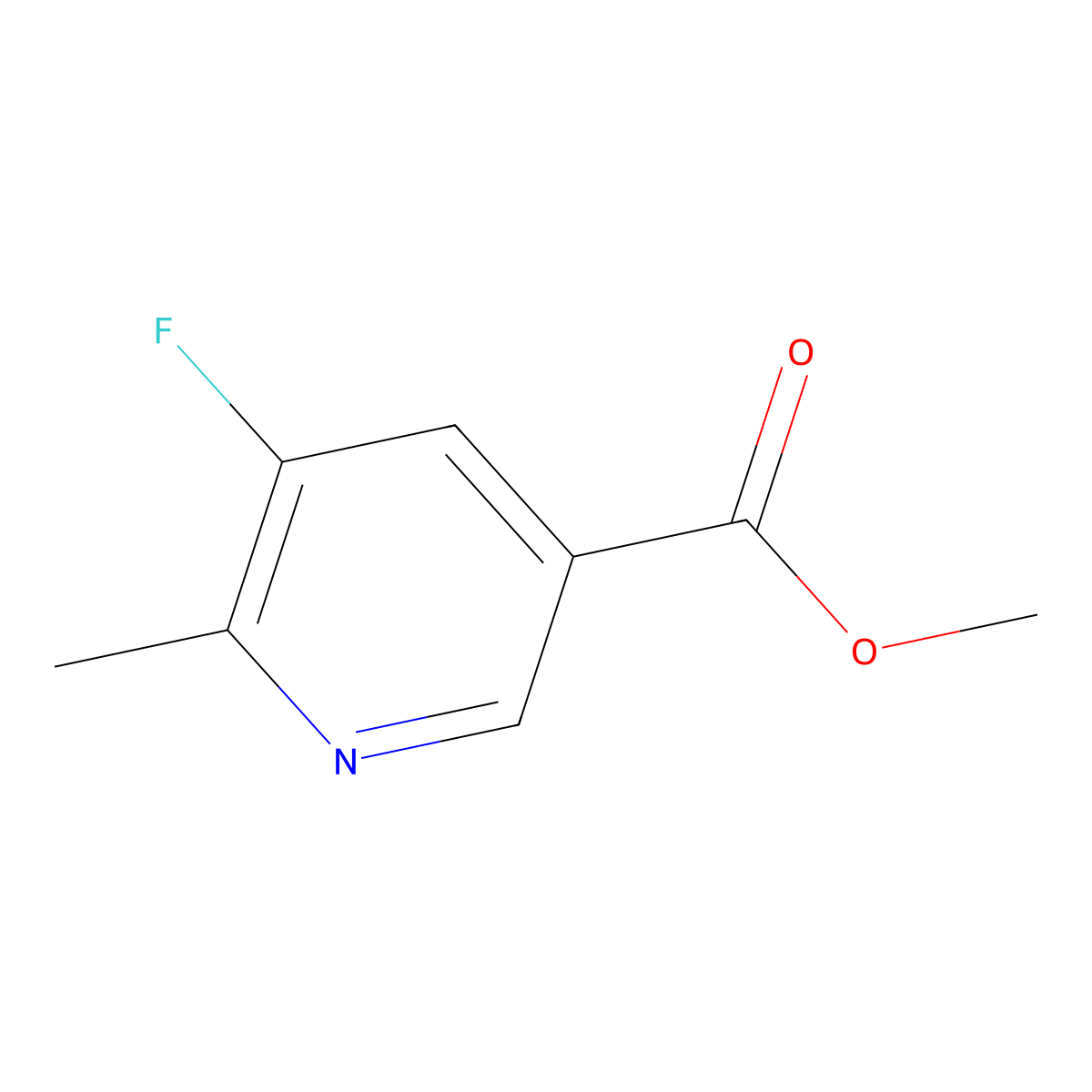 Methyl 5-Fluoro-6-methylnicotinate molecular structure, CAS 1253383-91-3