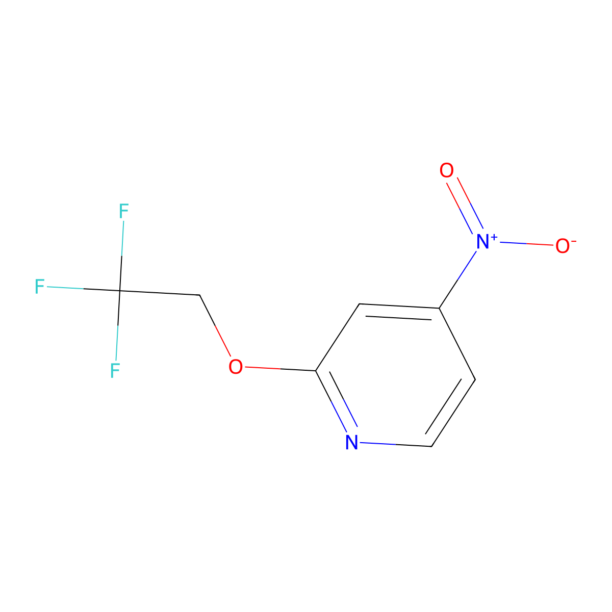 4-Nitro-2-(2,2,2-trifluoroethoxy)pyridine molecular structure, CAS 1253383-95-7