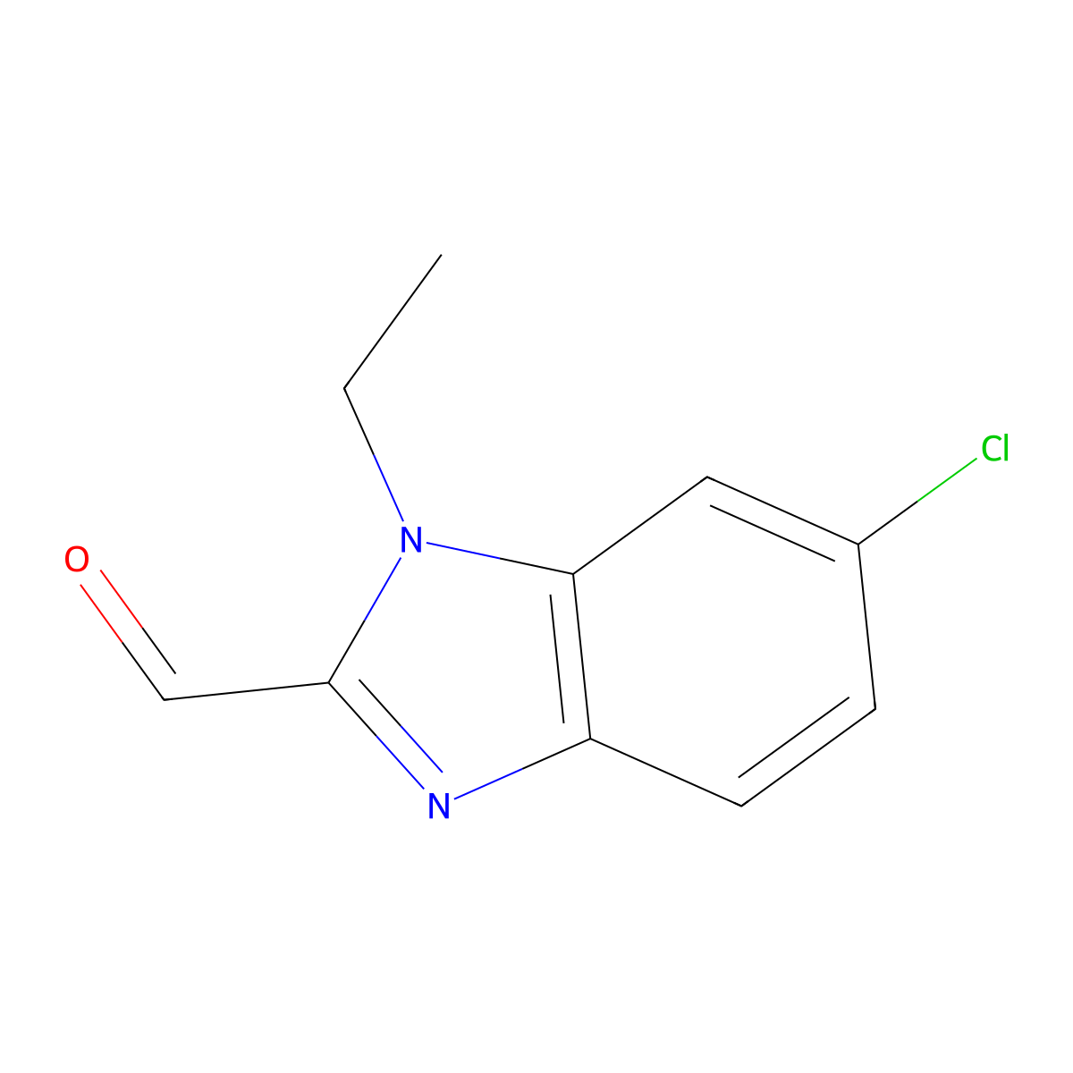 6-Chloro-1-ethyl-1H-benzo[d]imidazole-2-carbaldehyde molecular structure, CAS 1253394-91-0