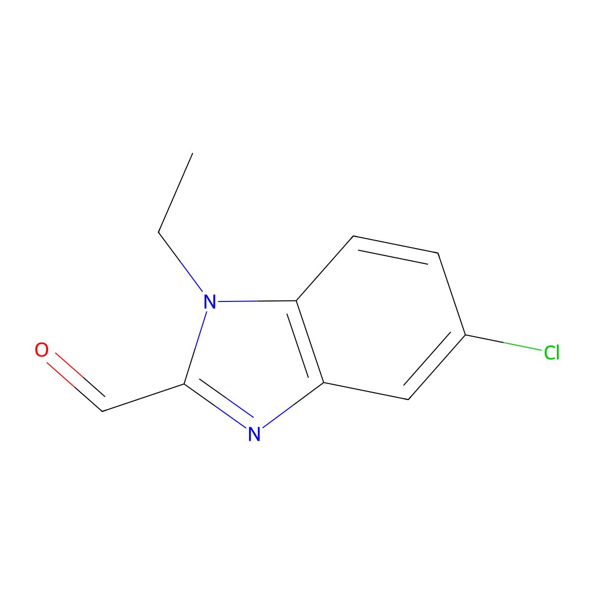 5-Chloro-1-ethyl-1H-benzo[d]imidazole-2-carbaldehyde molecular structure, CAS 1253395-00-4