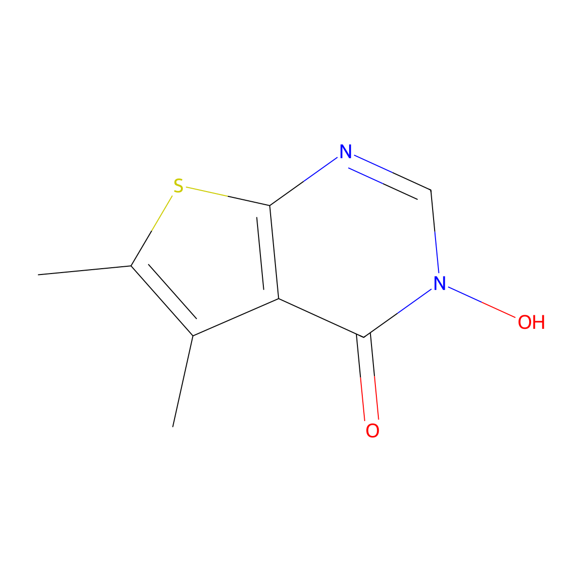 Thieno[2,3-d]pyrimidin-4(3H)-one, 3-hydroxy-5,6-dimethyl- molecular structure, CAS 1253395-08-2