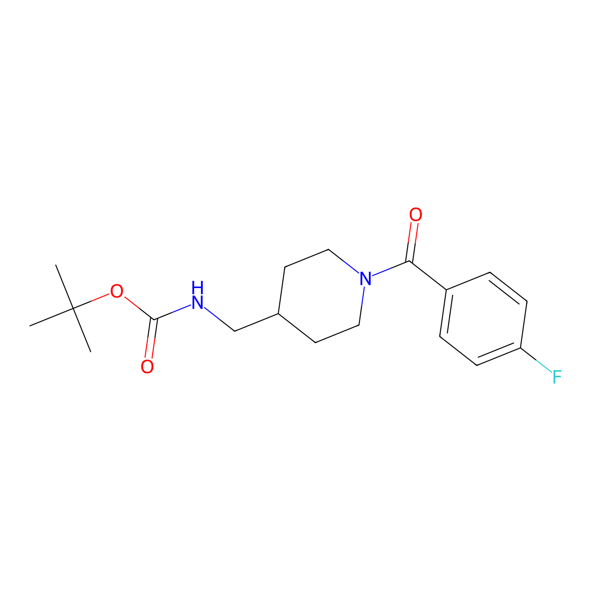tert-Butyl [1-(4-fluorobenzoyl)piperidin-4-yl]methylcarbamate molecular structure, CAS 1253404-09-9