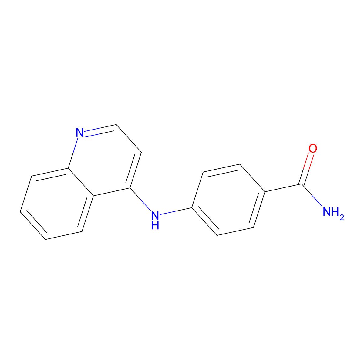 4-(4-Quinolylamino)benzamide molecular structure, CAS 1253420-34-6