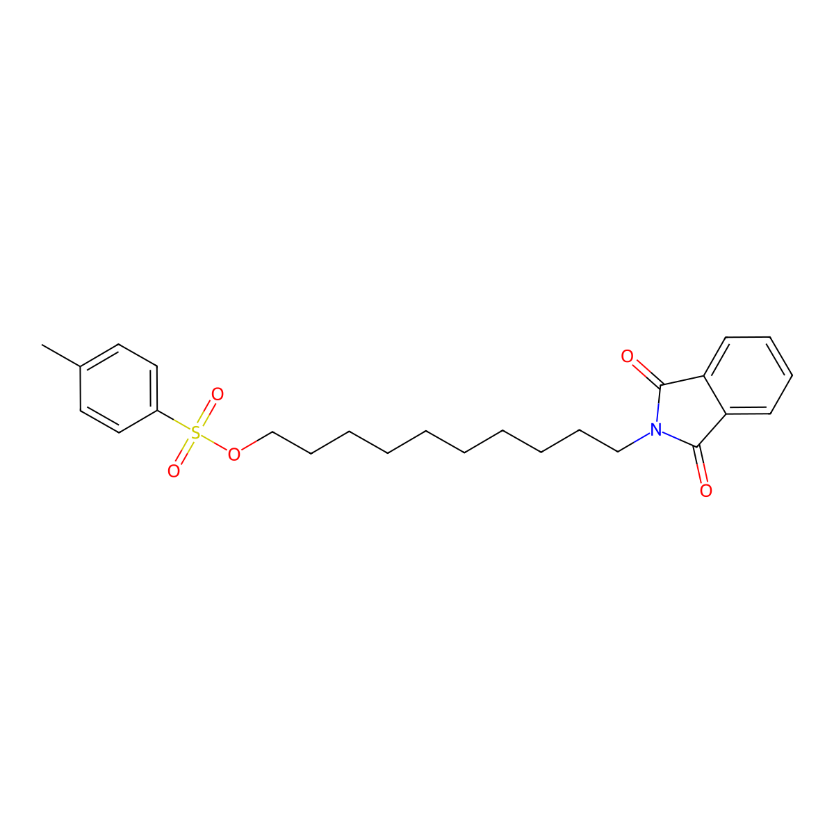 10-(1,3-Dioxoisoindolin-2-yl)decyl 4-methylbenzenesulfonate molecular structure, CAS 1253522-25-6