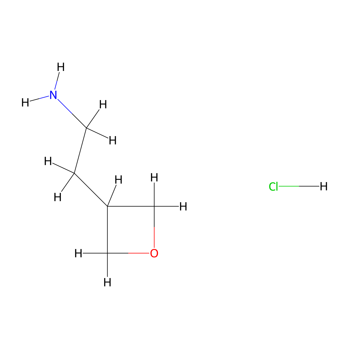 2-(Oxetan-3-yl)ethanamine hydrochloride molecular structure, CAS 1253526-92-9