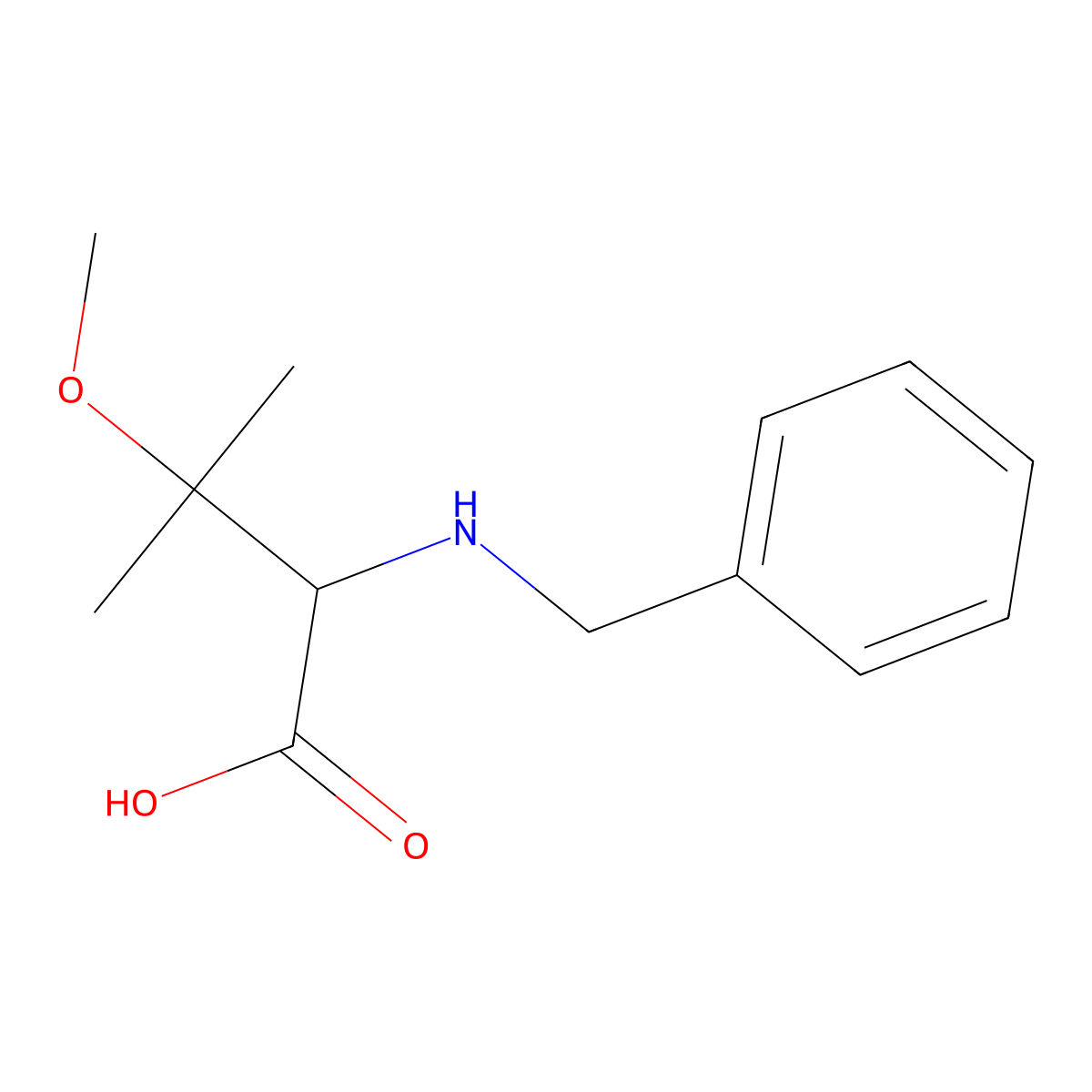 2-(Benzylamino)-3-methoxy-3-methylbutanoic acid molecular structure, CAS 1253527-61-5