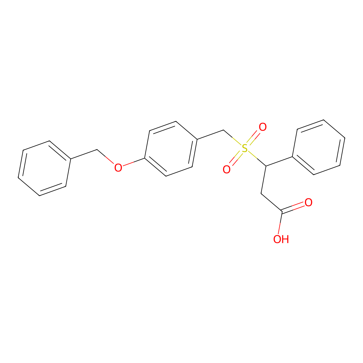 3-{[4-(Benzyloxy)phenyl]methanesulfonyl}-3-phenylpropanoic acid molecular structure, CAS 1253527-68-2