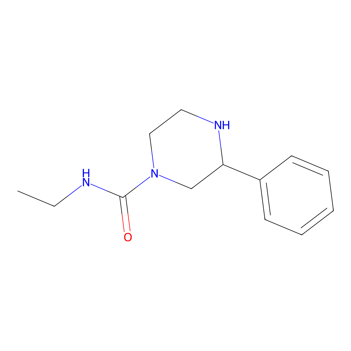 N-ethyl-3-phenylpiperazine-1-carboxamide molecular structure, CAS 1253527-83-1