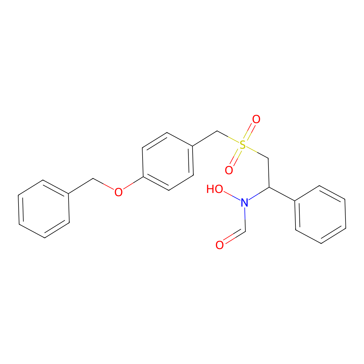 N-(2-{[4-(Benzyloxy)phenyl]methanesulfonyl}-1-phenylethyl)-N-hydroxyformamide molecular structure, CAS 1253527-86-4