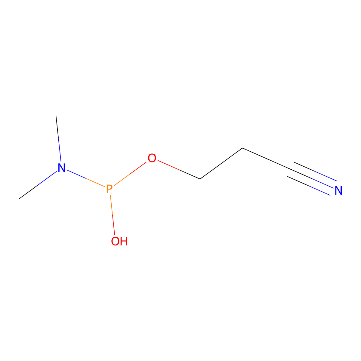 (2-Cyanoethoxy)(dimethylamino)phosphinous acid molecular structure, CAS 1253527-94-4