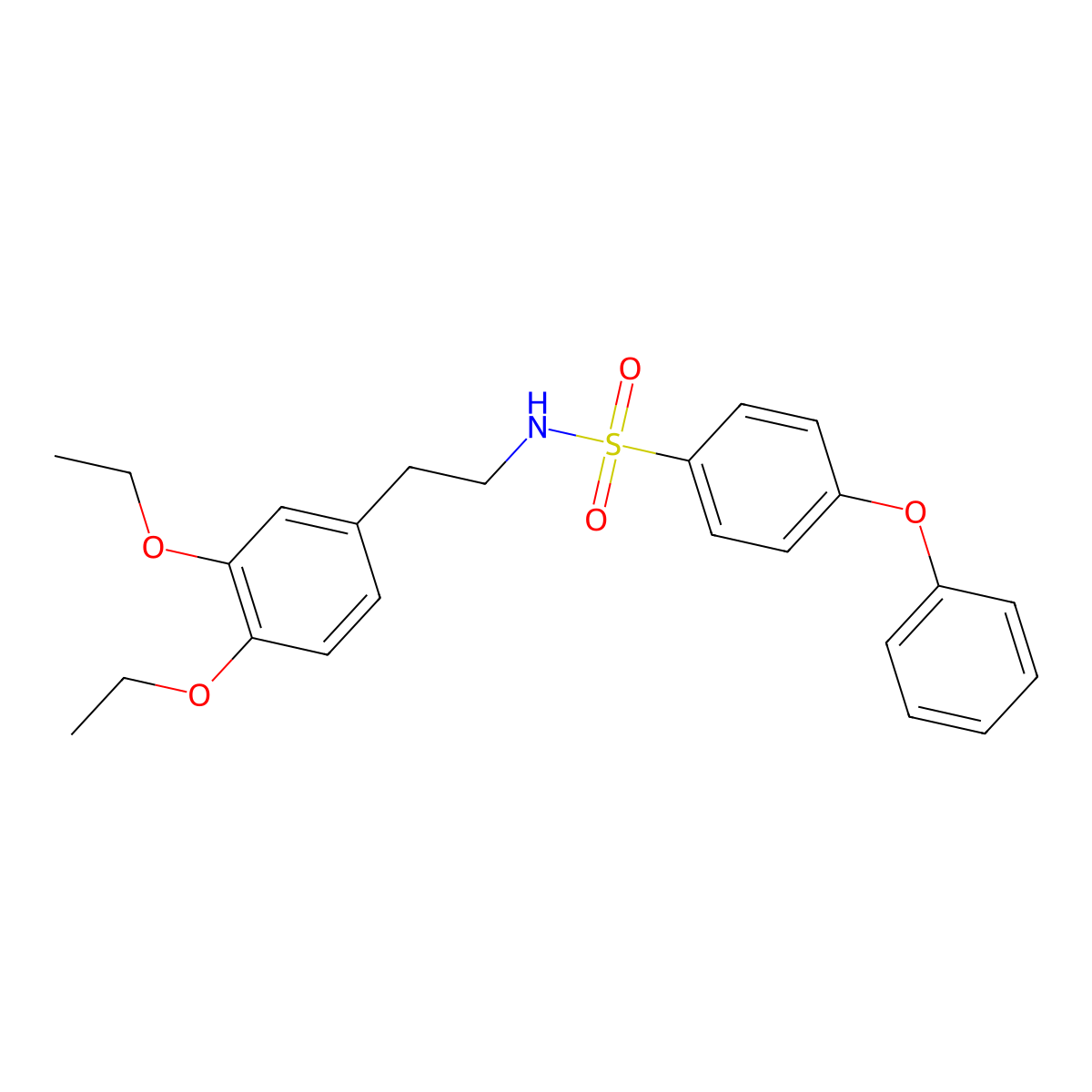N-[2-(3,4-diethoxyphenyl)ethyl]-4-phenoxybenzene-1-sulfonamide molecular structure, CAS 1253528-15-2