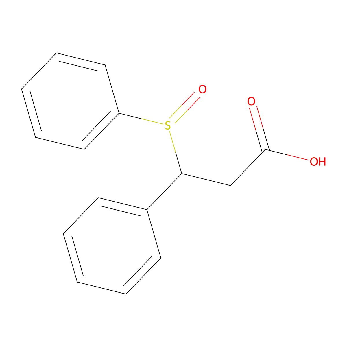 3-(Benzenesulfinyl)-3-phenylpropanoic acid molecular structure, CAS 1253528-16-3