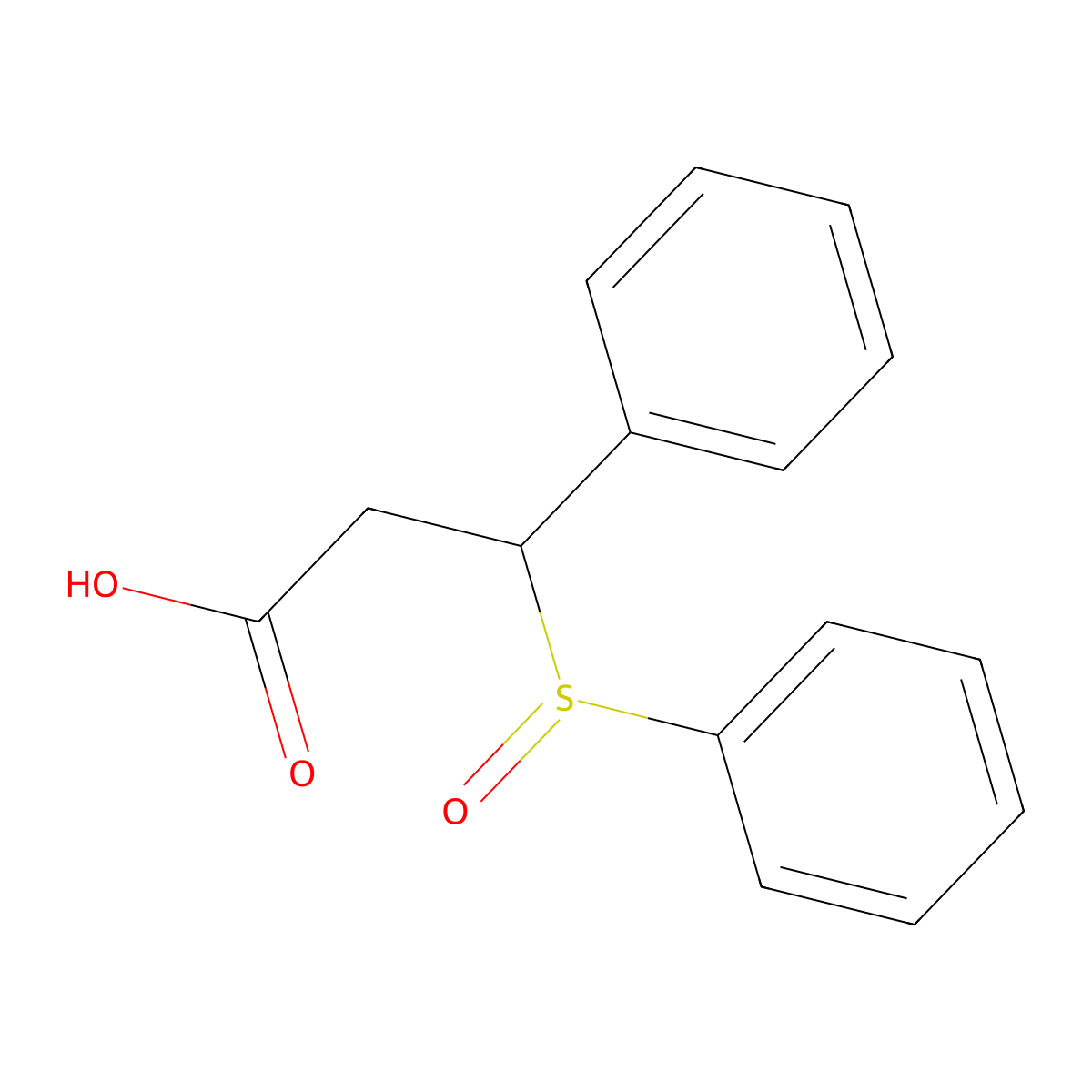 3-(Benzenesulfinyl)-3-phenylpropanoic acid molecular structure, CAS 1253528-16-3