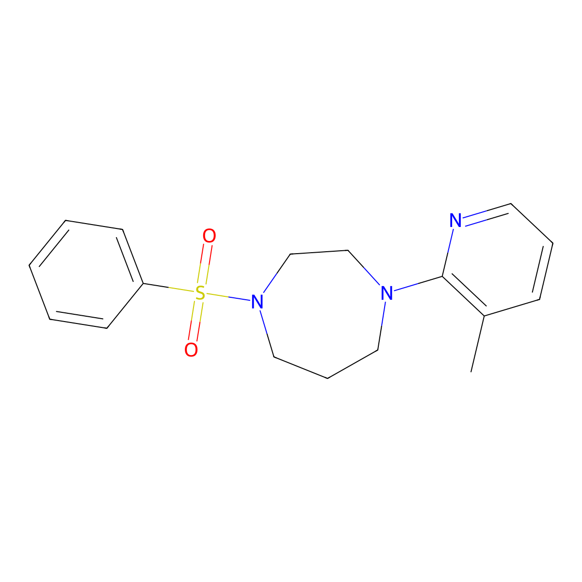1-(Benzenesulfonyl)-4-(3-methylpyridin-2-yl)-1,4-diazepane molecular structure, CAS 1253528-17-4