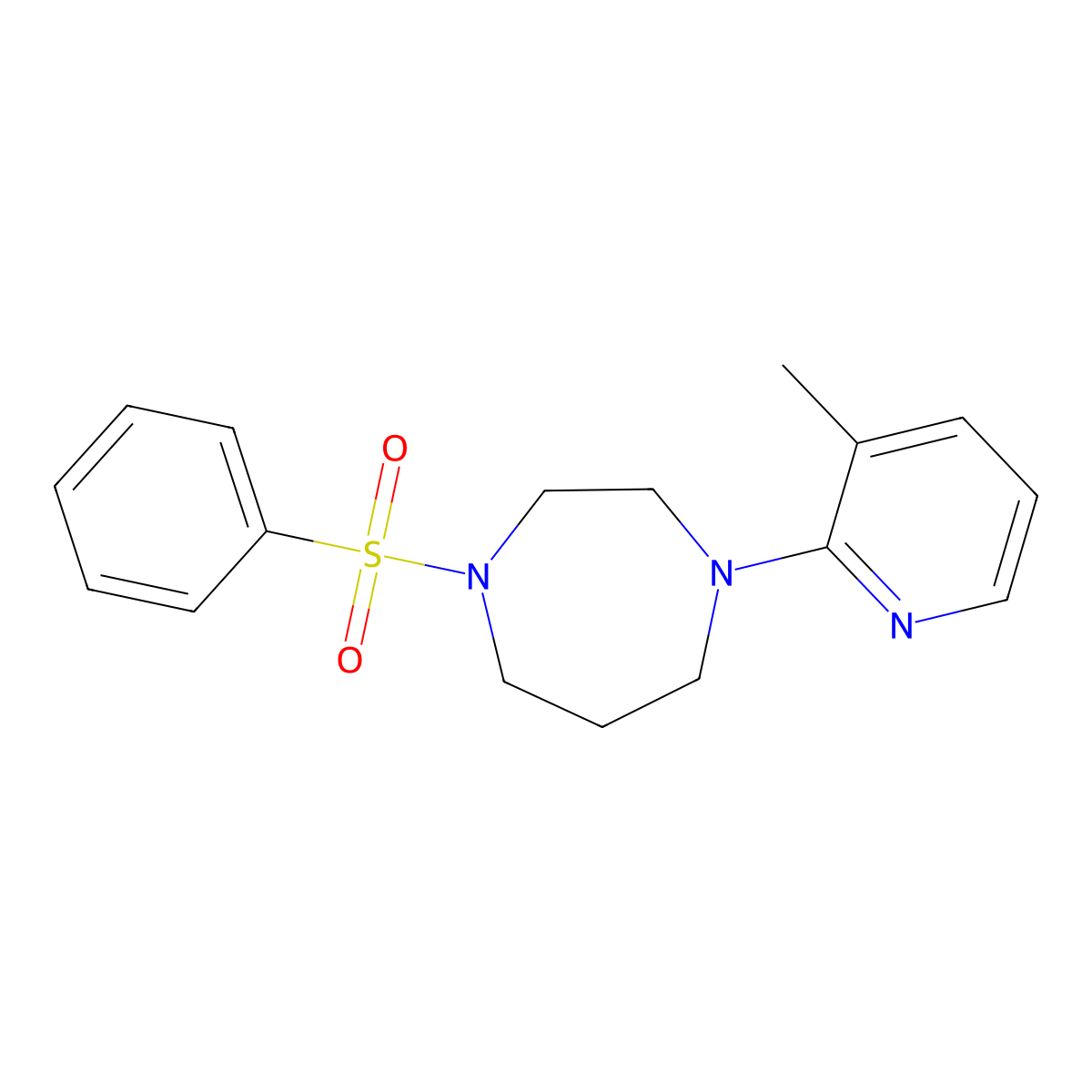 1-(Benzenesulfonyl)-4-(3-methylpyridin-2-yl)-1,4-diazepane molecular structure, CAS 1253528-17-4