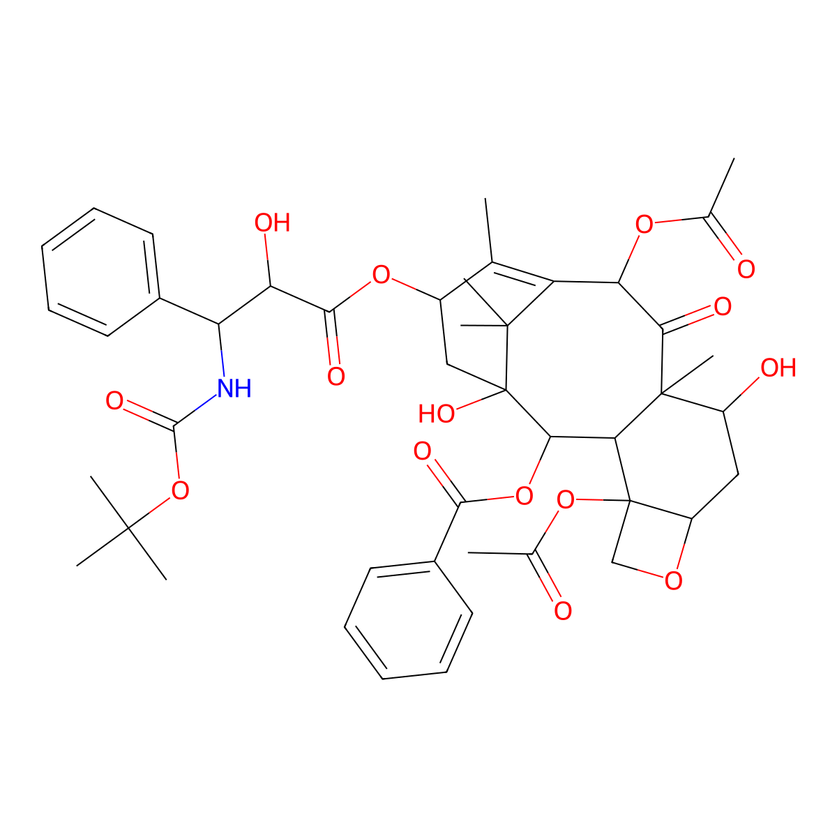 Docetaxal molecular structure, CAS 125354-16-7