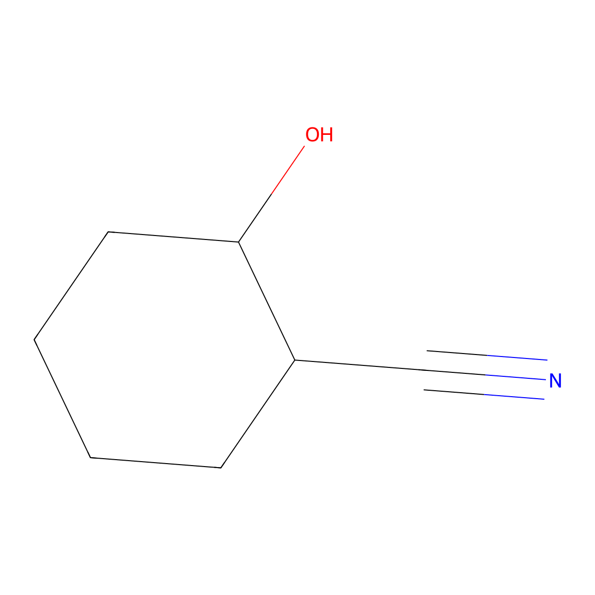(1R,2S)-2-Hydroxycyclohexanecarbonitrile molecular structure, CAS 125356-62-9
