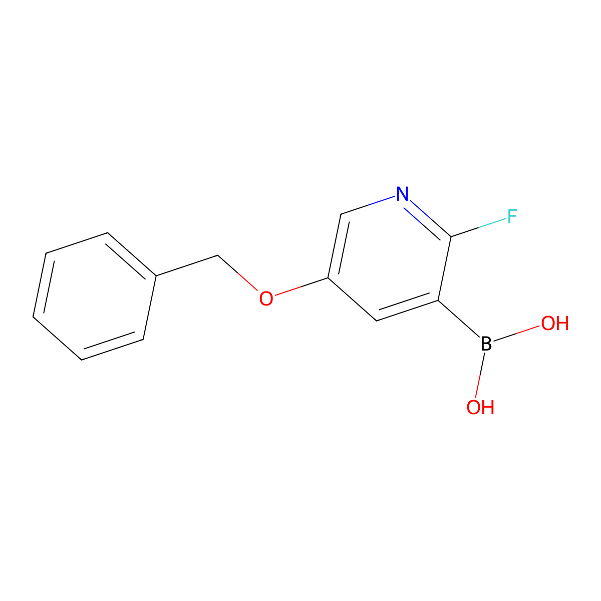 5-(Benzyloxy)-2-fluoropyridin-3-ylboronic acid molecular structure, CAS 1253575-68-6