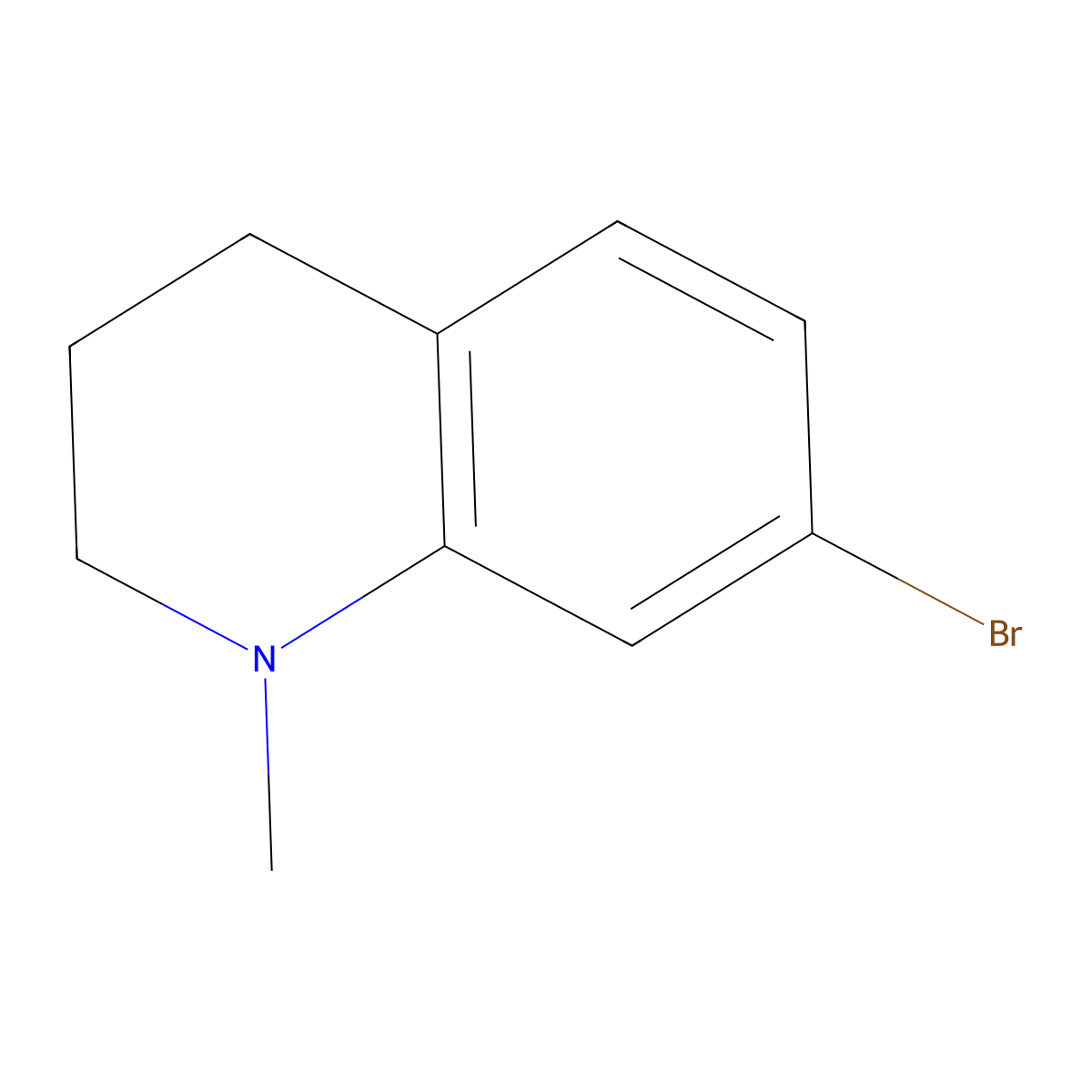 7-Bromo-1-methyl-1,2,3,4-tetrahydroquinoline molecular structure, CAS 1253592-06-1