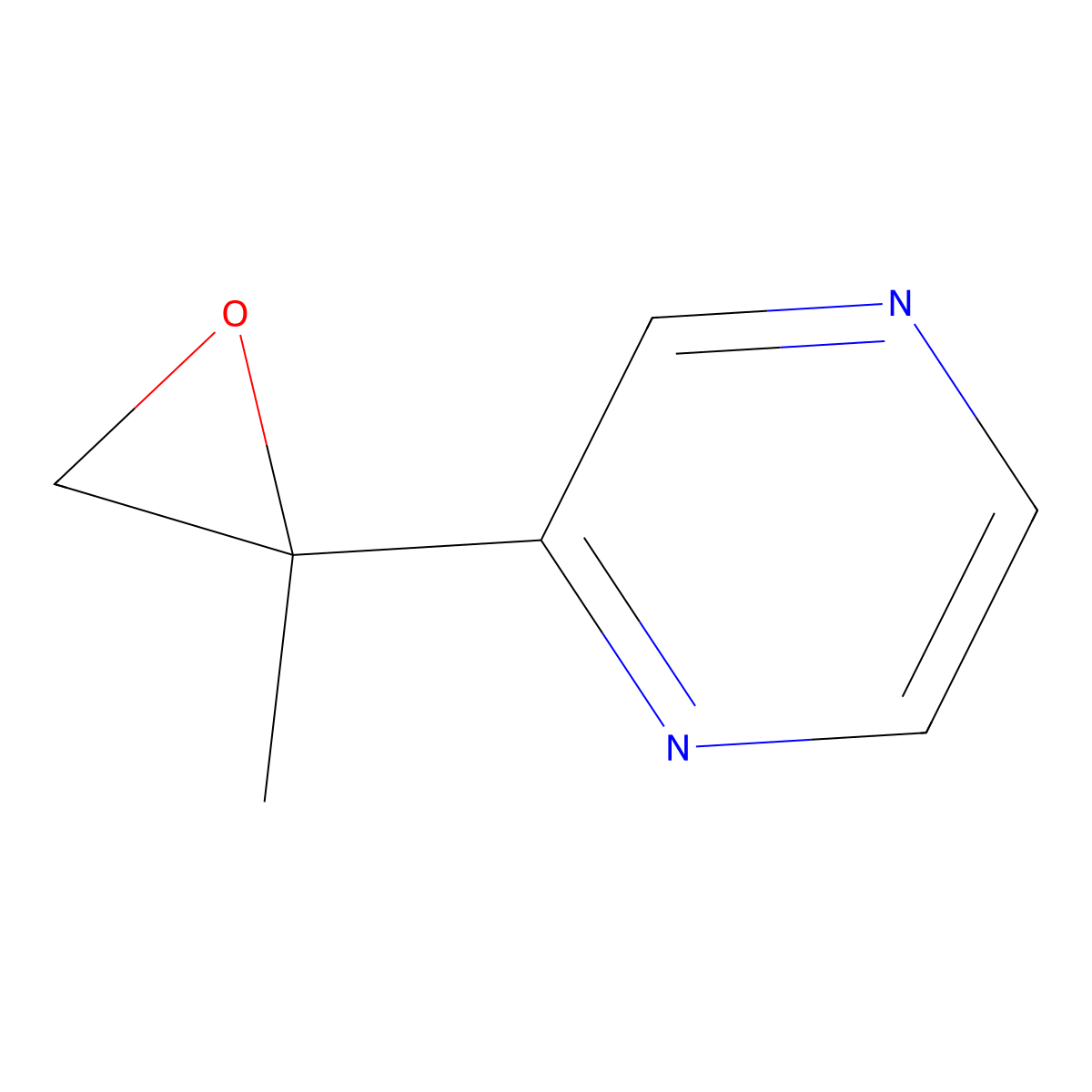 2-(2-Methyloxiran-2-yl)pyrazine molecular structure, CAS 1253640-38-8
