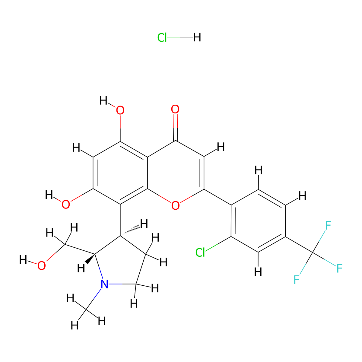 (2S,3R)-Voruciclib (hydrochloride) molecular structure, CAS 1253647-46-9
