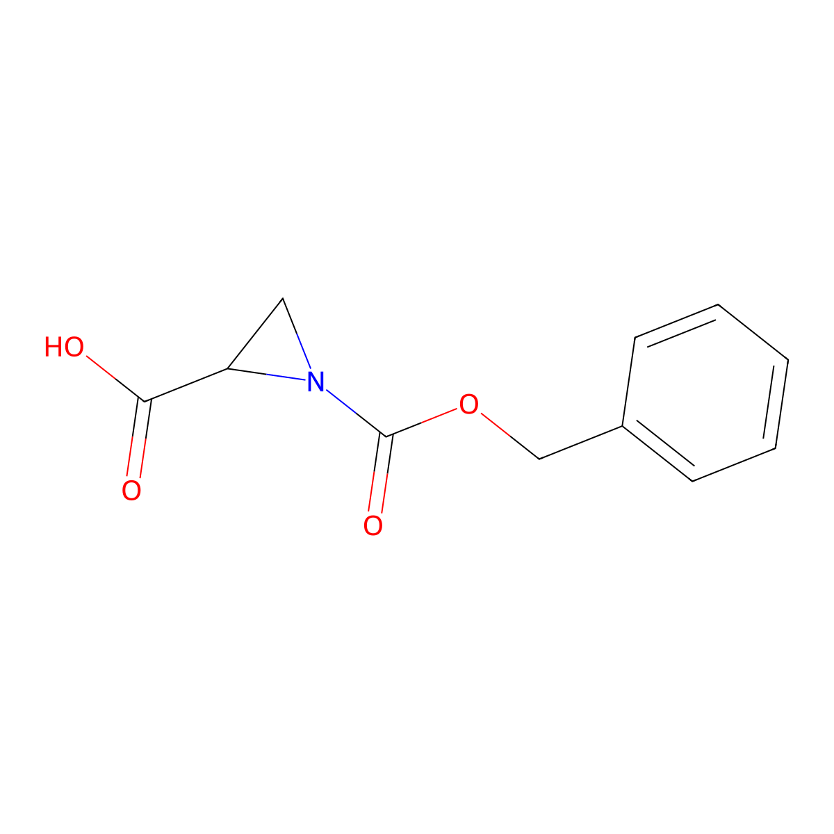 1-[(Benzyloxy)carbonyl]aziridine-2-carboxylic acid molecular structure, CAS 1253654-24-8