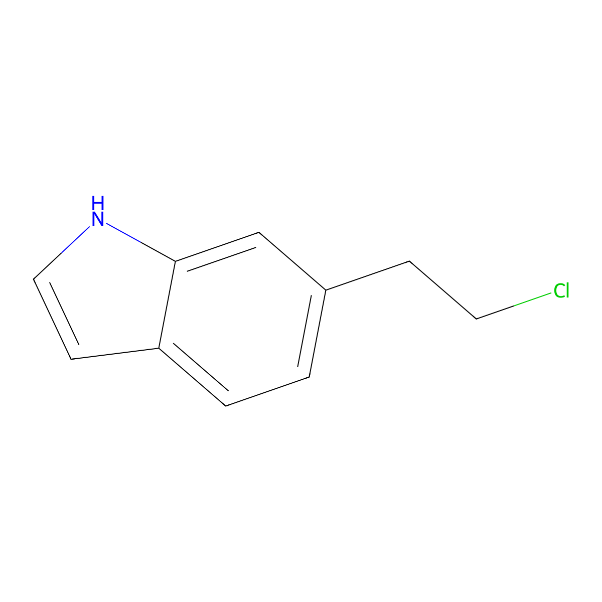 6-(2-Chloroethyl)-1H-indole molecular structure, CAS 1253654-38-4
