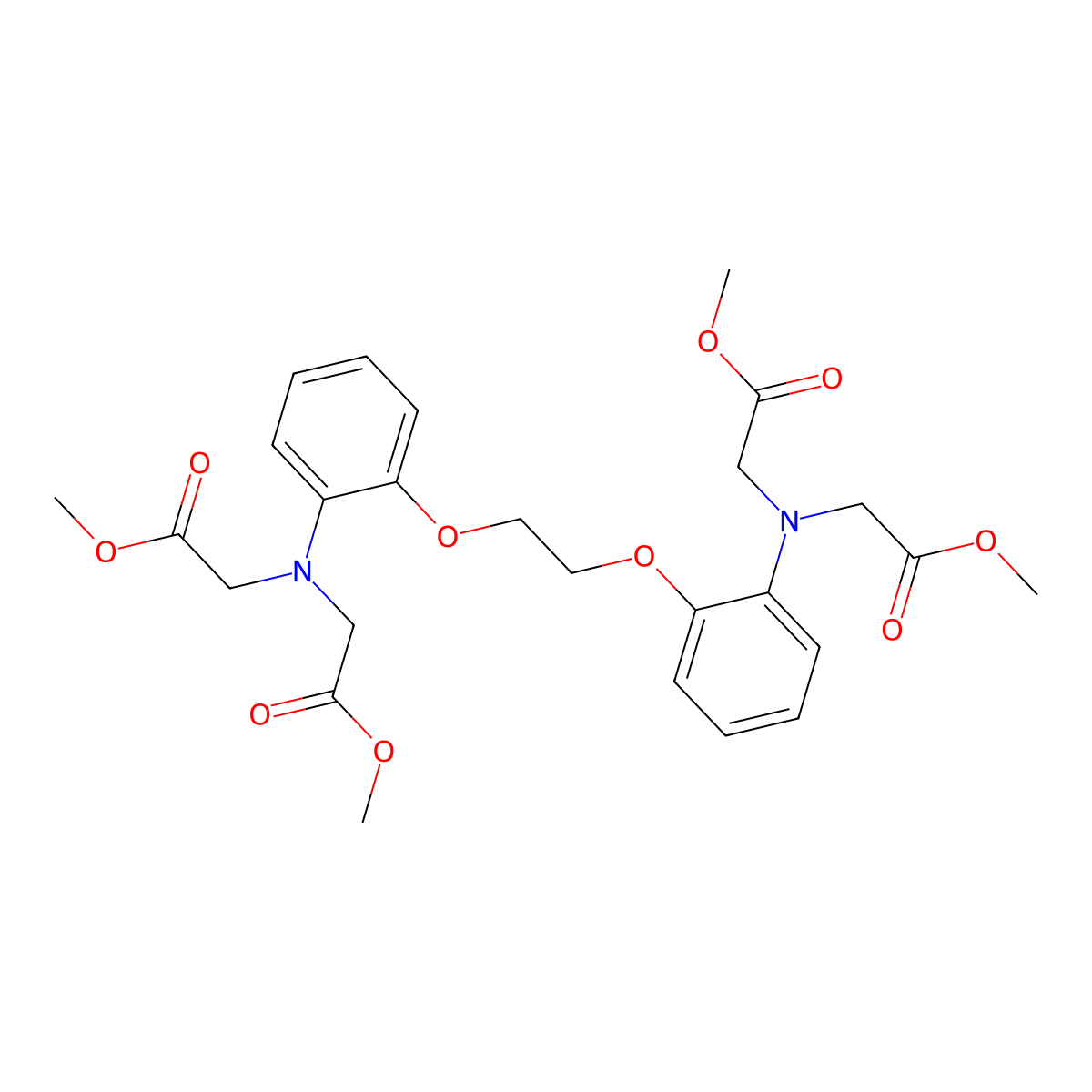 BAPTA Tetramethyl ester molecular structure, CAS 125367-34-2