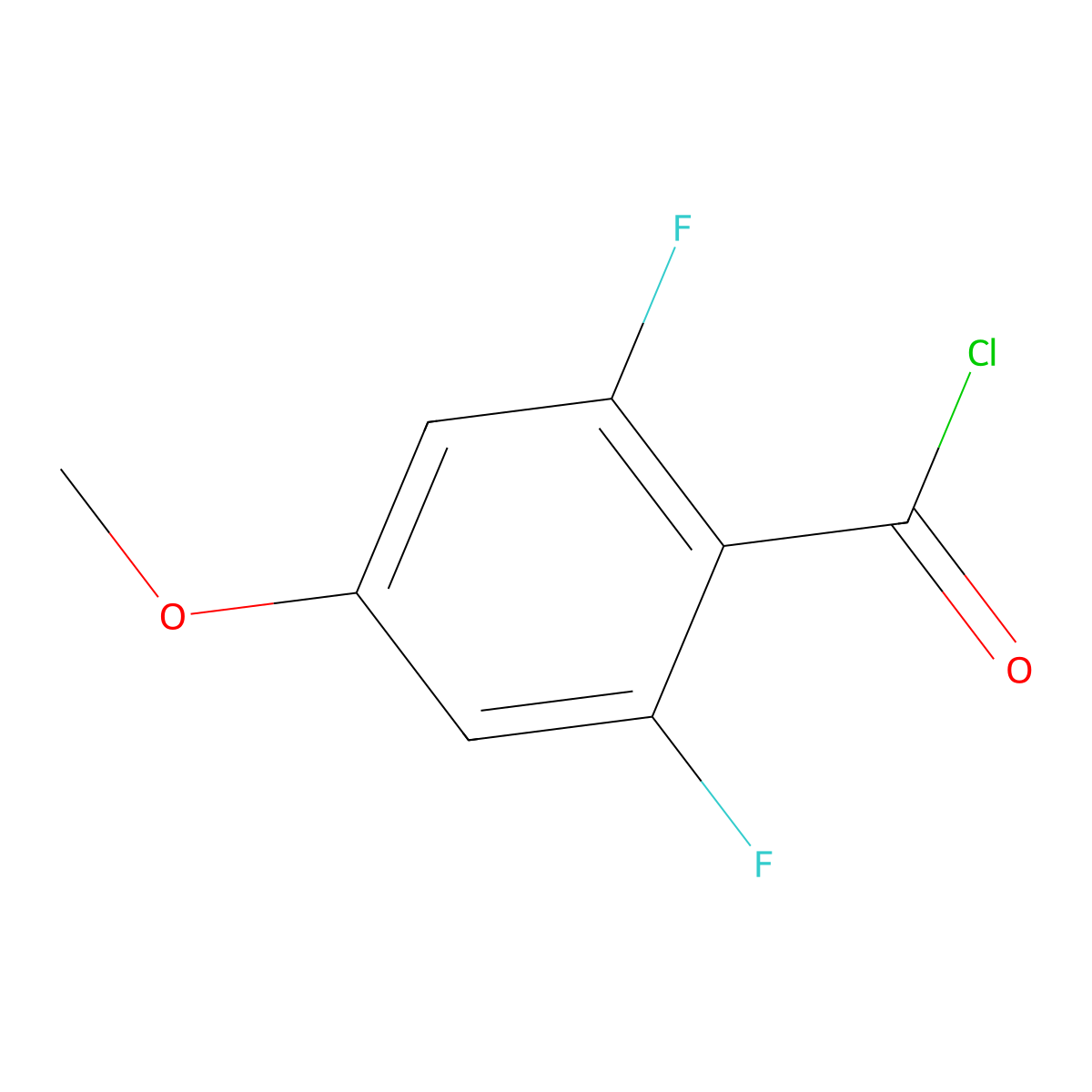2,6-Difluoro-4-methoxybenzoyl chloride molecular structure, CAS 125369-56-4