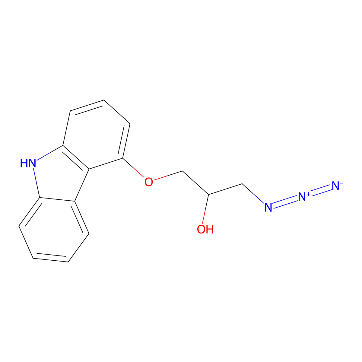 4-[1'-(3'-Azido-1',2'-propanediol)]carbazole molecular structure, CAS 1253696-17-1