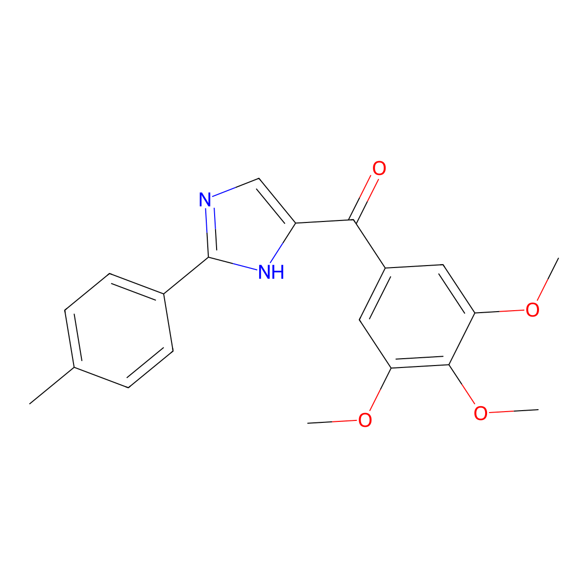 (2-p-tolyl-1H-imidazol-5-yl)(3,4,5-trimethoxyphenyl)methanone molecular structure, CAS 1253697-93-6