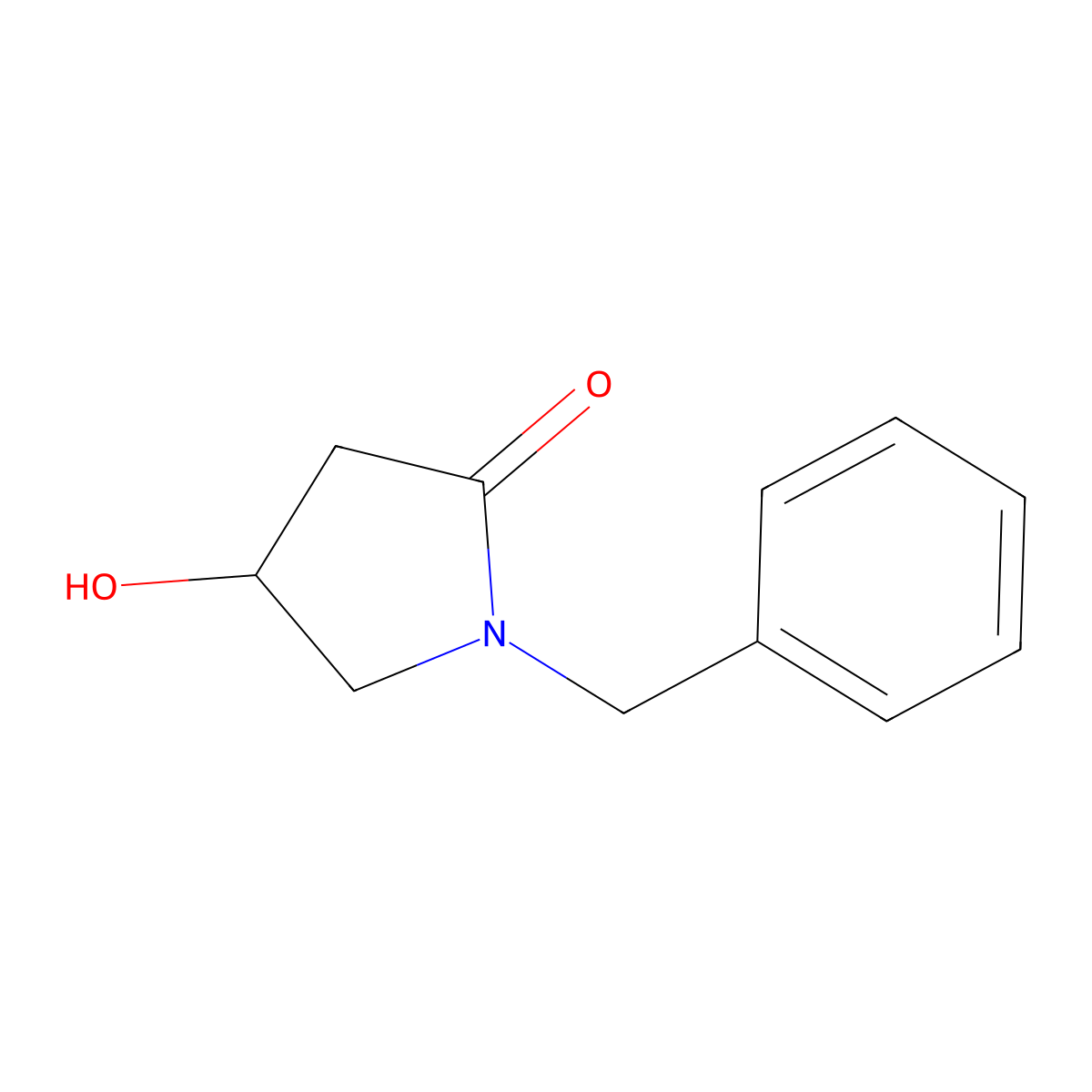 1-Benzyl-4-hydroxypyrrolidin-2-one molecular structure, CAS 125370-52-7
