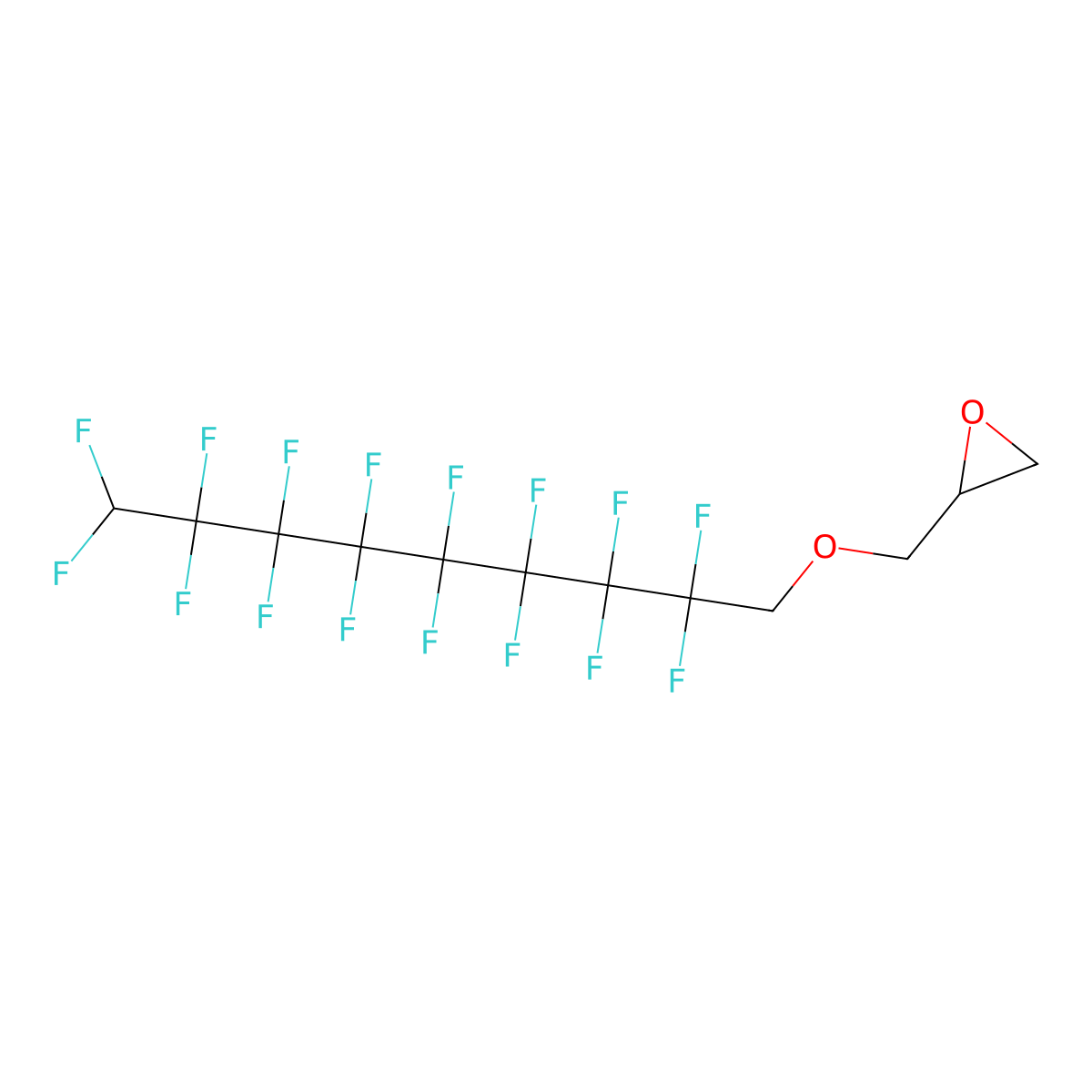 2-{[(2,2,3,3,4,4,5,5,6,6,7,7,8,8,9,9-Hexadecafluorononyl)oxy]methyl}oxirane molecular structure, CAS 125370-60-7